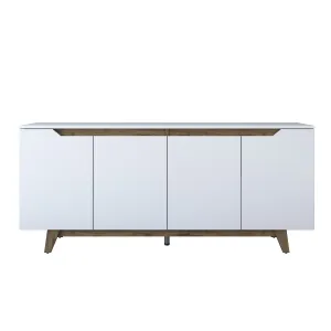 ASIR Komoda MODERN biela, orech