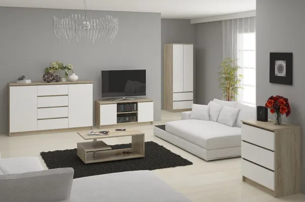 Ak furniture Šatníková skriňa Star 60 cm dub sonoma/biela