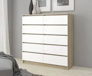 Ak furniture Komoda Kuba 120 cm dub sonoma/biela