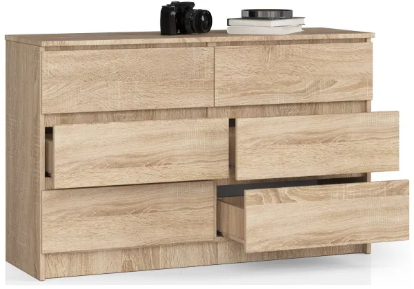 Ak furniture Komoda Rollo K 140 cm dub sonoma