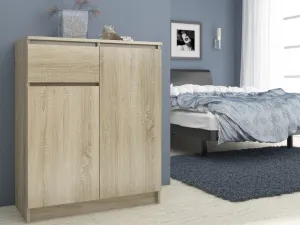 Ak furniture Komoda Kiara 80 cm 2 skrinky a 1 zásuvka dub sonoma