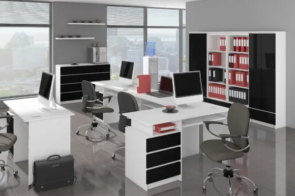 Ak furniture Komoda Rollo X 140 cm čierna/biela