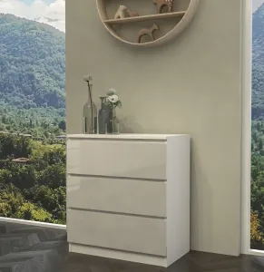 TP Living Komoda M3 Freya biela lesklá