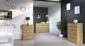 TP Living Komoda Malwa 120 cm hnedá – 8 poličiek