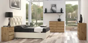 TP Living Komoda Malwa 120 cm hnedá – 8 poličiek