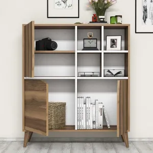 Viacúčelová skrinka Pulse - Walnut, White
