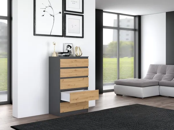 TP Living Komoda MALWA M5 dub artisan / antracit