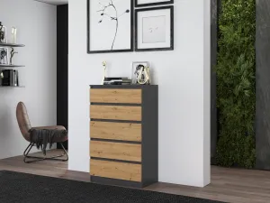 TP Living Komoda MALWA M5 dub artisan / antracit