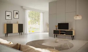 Kocot kids Komoda TORONTO 120 cm dub artisan/čierna