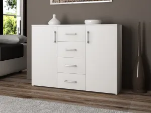 Ak furniture Komoda Torvi K 110,4 cm biela matná