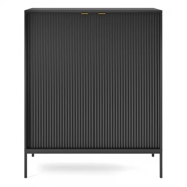 Piaski Komoda Nova 104 cm čierna/čierny rám