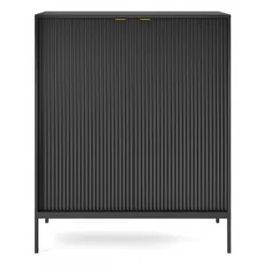Piaski Komoda Nova 104 cm čierna/čierny rám