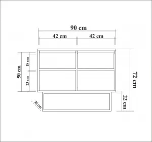 Hanah Home Komoda Ruba III 90 cm orech