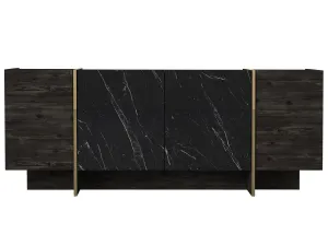 Hanah Home Komoda Veyron 180 cm černý mramor