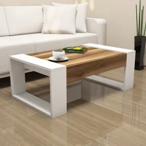 Konferenčný stolík Venüs - Walnut, White
