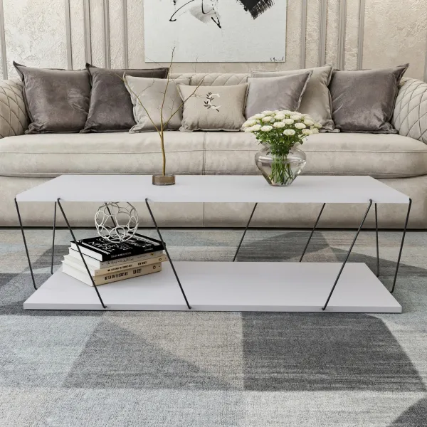 Kalune Design Konferenční stolek Labranda 120 cm bílý