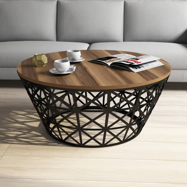 Konferenčný stolík Stil Metal Ferforje - Walnut