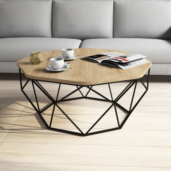 Hanah Home Konferenčný stolík Diamond 90 cm dub