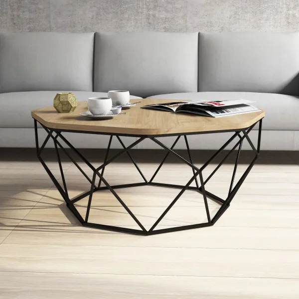 Hanah Home Konferenčný stolík Diamond 90 cm dub