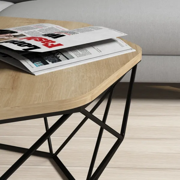 Hanah Home Konferenčný stolík Diamond 90 cm dub