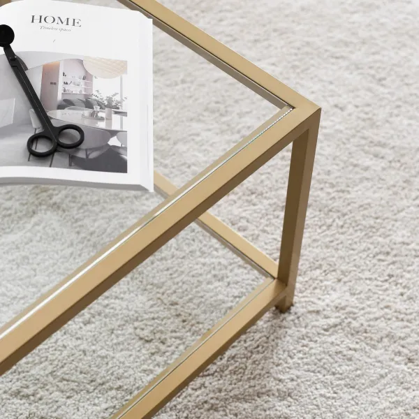 Hanah Home Konferenčný stolík Astro zlatý
