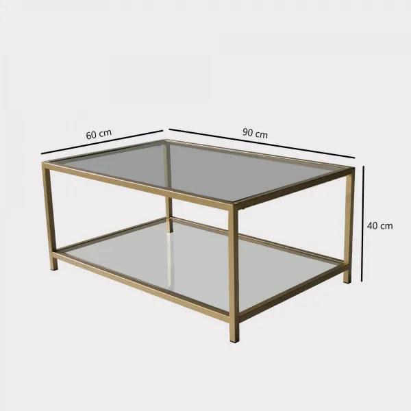 Hanah Home Konferenčný stolík Astro zlatý