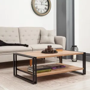 Hanah Home Konferenčný stolík Cosmo Rectus borovica/čierna
