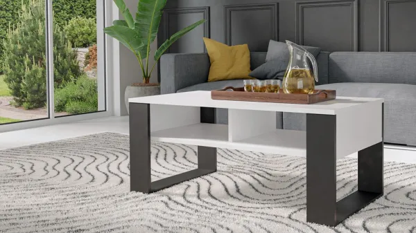 TP Living Konferenčný stolík Lawa MODERN 2P biely/čierny