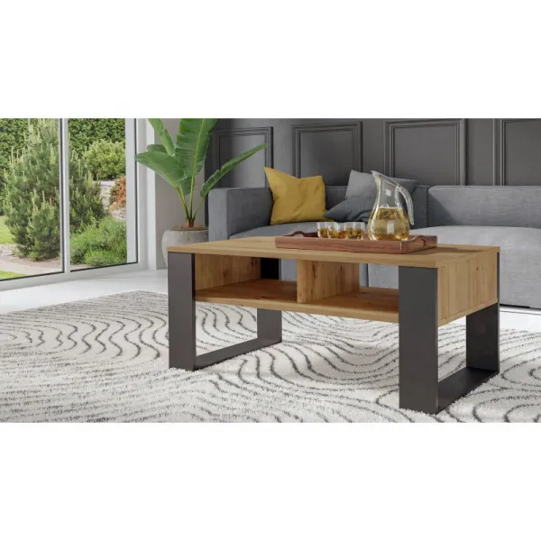 TP Living Konferenční stolek Lawa MODERN 2P dub artisan/černý