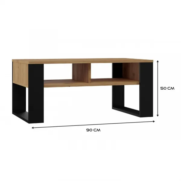 TP Living Konferenční stolek Lawa MODERN 2P dub artisan/černý