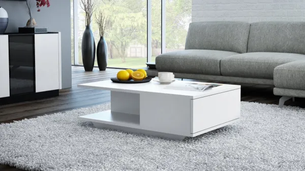 TP Living Konferenčný stolík Denver biely matný