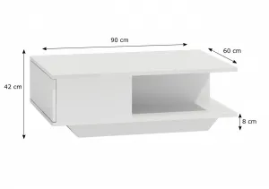 TP Living Konferenčný stolík Denver biely matný