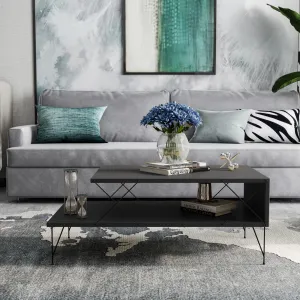 Hanah Home Konferenčný stolík Loire 100 cm antracit