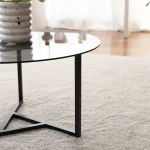 Hanah Home Konferenčný stolík Sloan 75 cm čierny