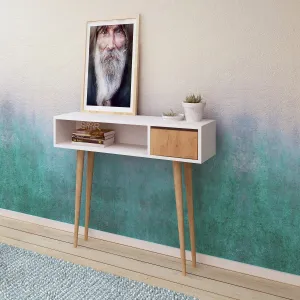 Hanah Home Konzolový stolík Kiogi 100 cm biely/hnedý