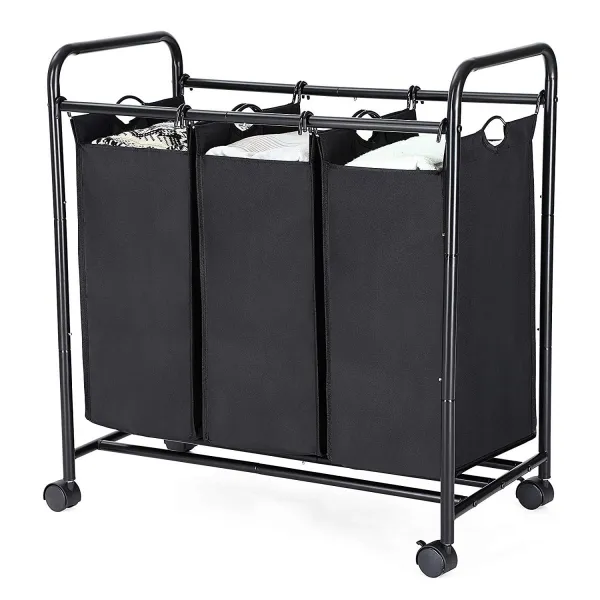 SONGMICS Kôš na bielizeň LEE 3x44 L čierny