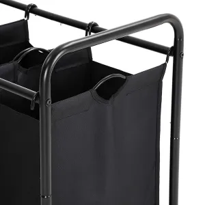 SONGMICS Kôš na bielizeň LEE 3x44 L čierny