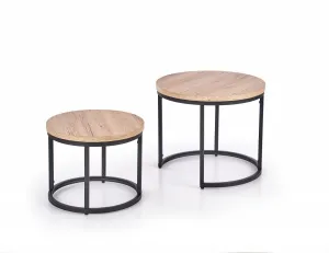 Odkladací stolík 2 ks OREO Halmar Dub san remo