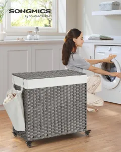 SONGMICS Kôš na bielizeň Laun 140 l sivý