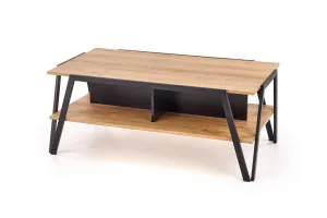 HALMAR Konferenčný stolík Walla dub zlatý/čierna