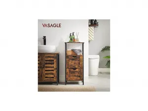 SONGMICS Koupelnová skříňka Vasagle Gizel hnědá/černá