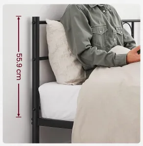 SONGMICS Kovový rám postele 140x190 cm Vasagle Dramatico černý