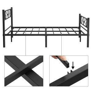 SONGMICS Kovový rám postele 140x190 cm Vasagle Dramatico černý