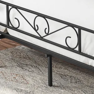 SONGMICS Kovový rám postele 140x190 cm Vasagle Dramatico černý