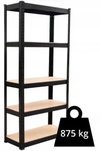 TP Living Regál Belt 180 cm čierny