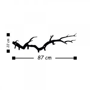 Hanah Home Kovový vešiak BOUGH 87 cm čierny