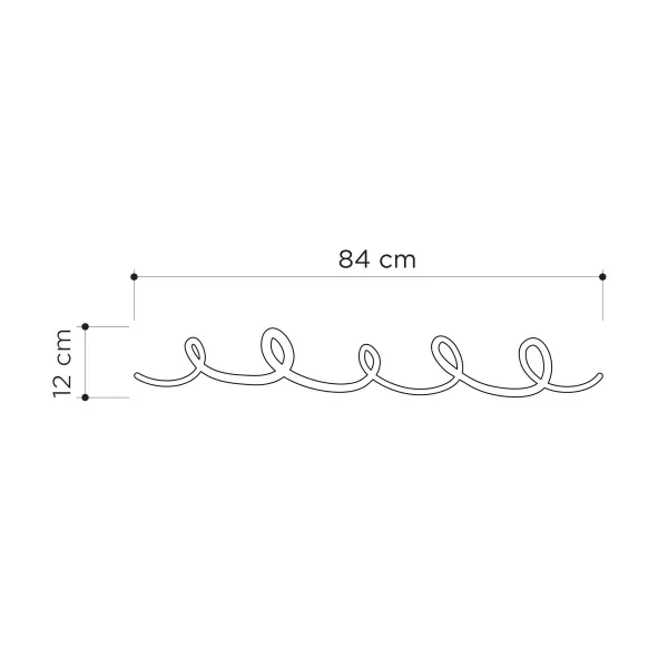 Kalune Design Kovový vešiak SING 22 cm čierny