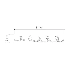 Kalune Design Kovový vešiak SING 22 cm čierny