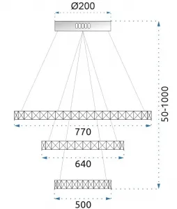 TooLight Krištálové stropné svietidlo LED na diaľkové ovládanie APP772-3CP strieborné