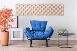 Kreslo ušiak Nitta Single - Blue
